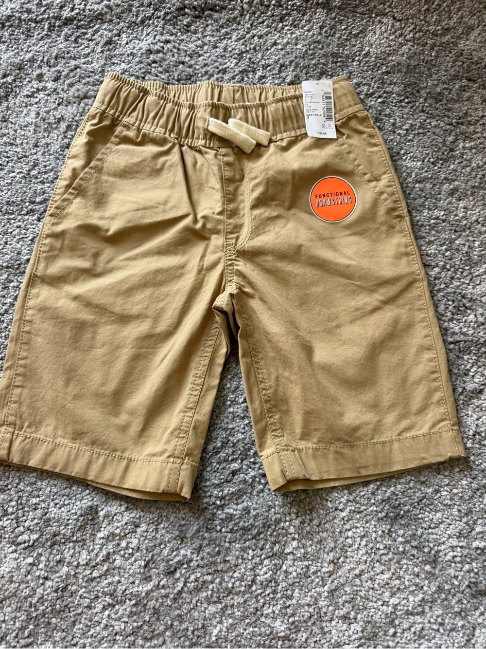 Place Boys Khaki Drawstring Shorts